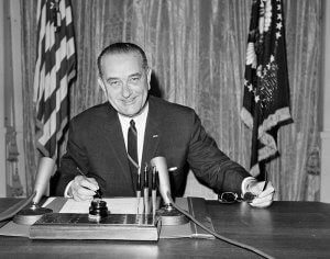 President Lyndon B. Johnson signed Public Law 88-276 in 1964