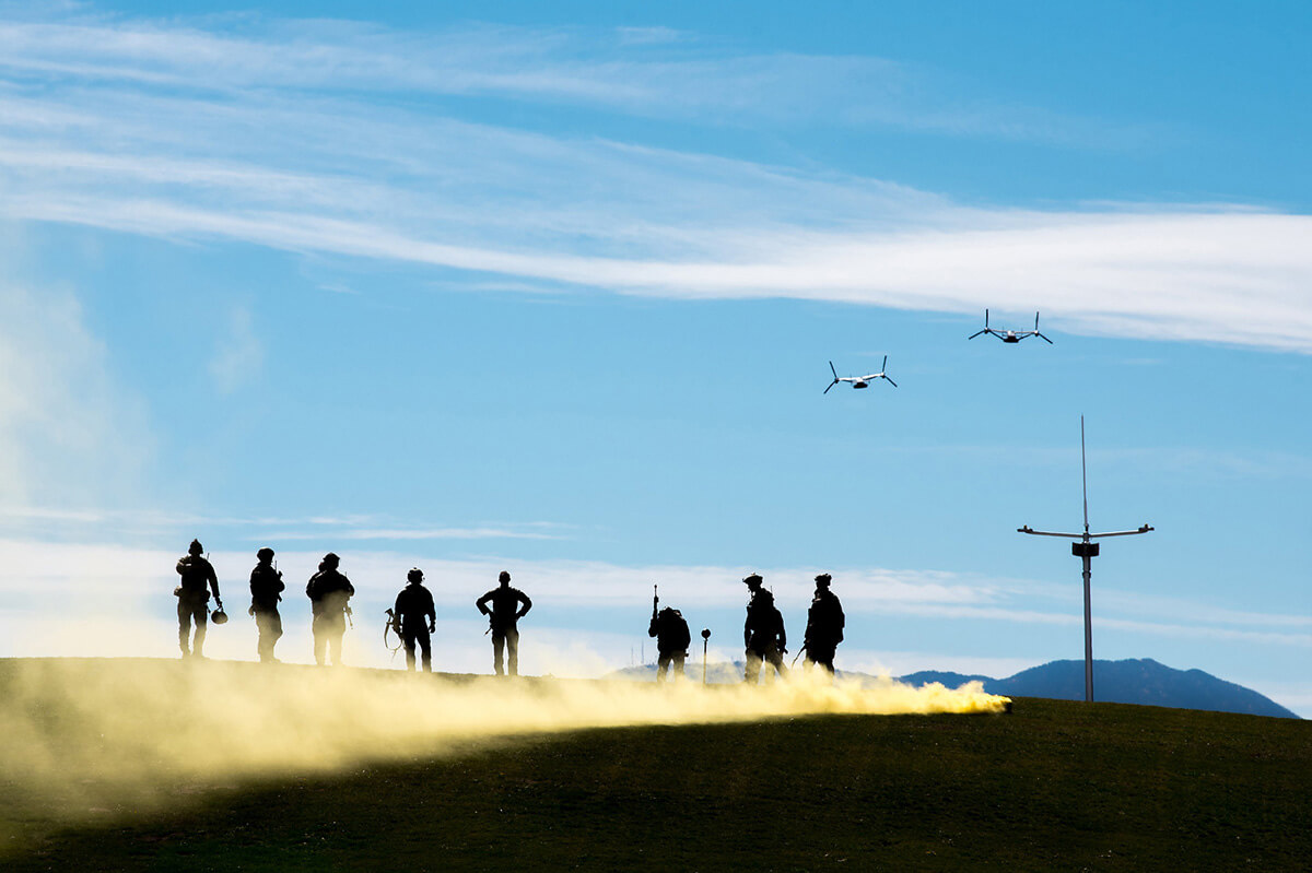 soldiers and drones