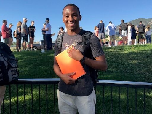 Cadet 4th Class Josh Payton gets ready to begin Basic Cadet Training at the U.S. Air Force Academy