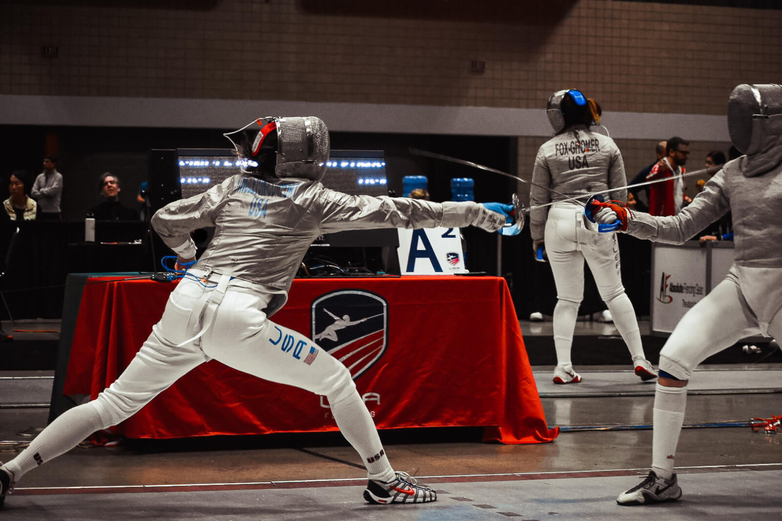 Fencing match Cadet 1st Class Leanne Singleton-Comfort