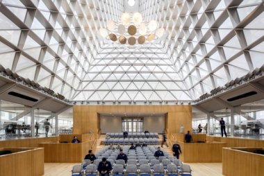 Inside Polaris Hall at the Air Force Academy