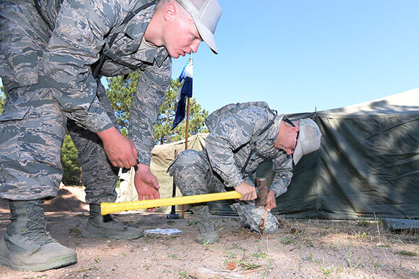 Cadets conducting basic training at Jack's Valley