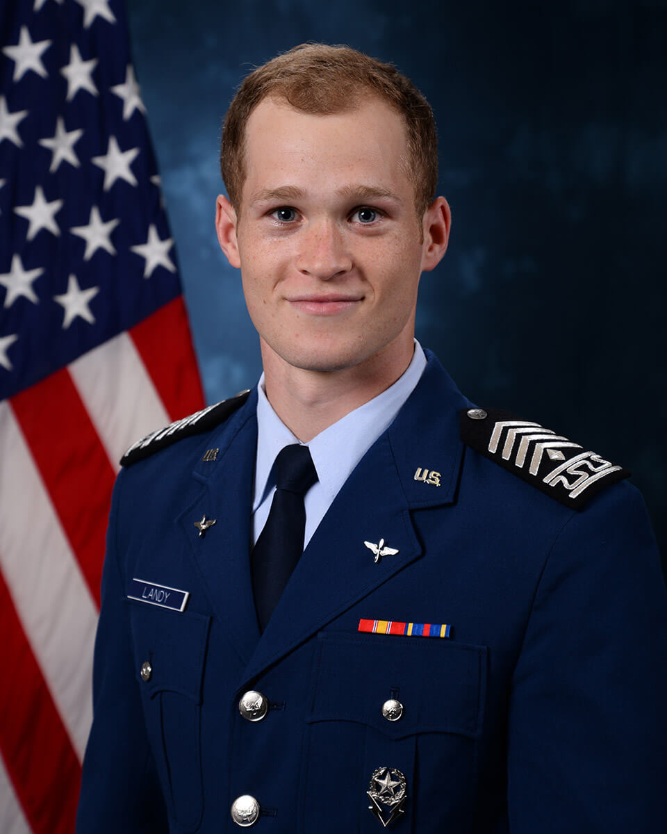 Cadet 1st Class James Landy, recipient of the Rhodes scholarship