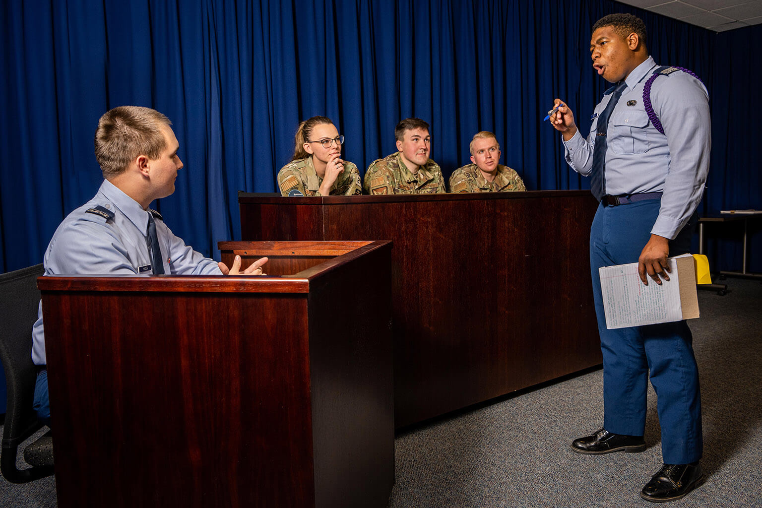 Cadets in Legal Studies class