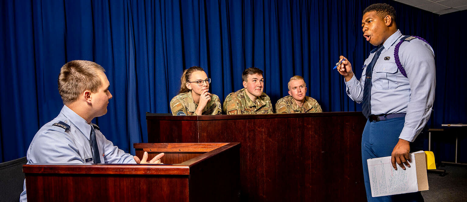 Cadets in Legal Studies class