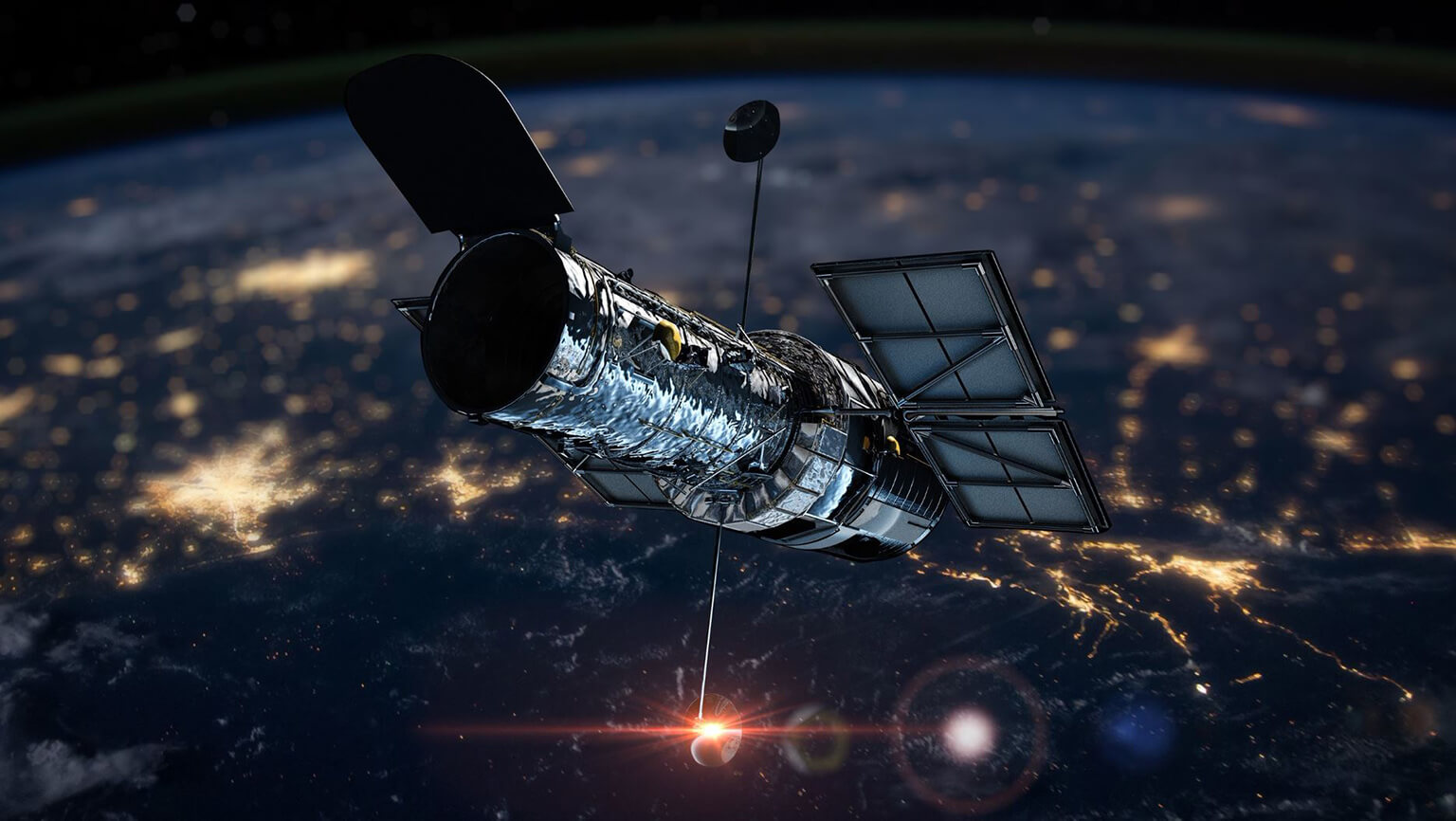 space exploration satellite in space