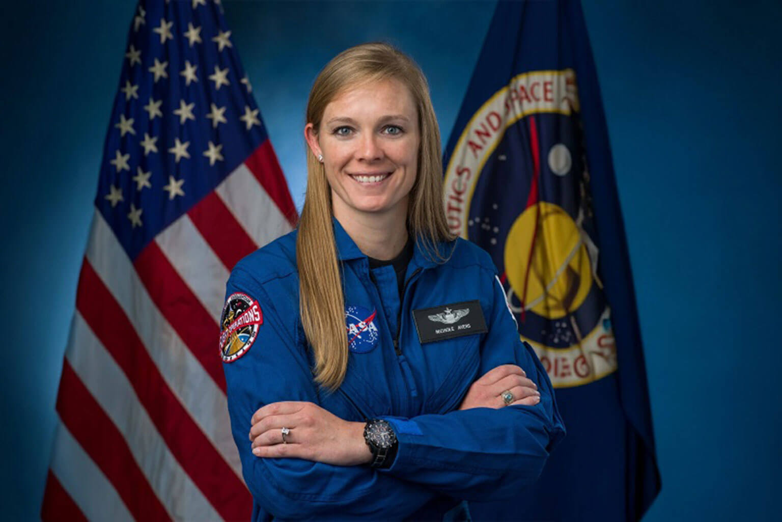 Lt. Col. Nichole Ayers, an accomplished pilot and astronaut, will speak at the National Character and Leadership Symposium Feb. 20–21, 2026, at the U.S. Air Force Academy. NCLS 2026 will focus on the courage to lead in the profession of arms. (Courtesy photo/ NASA)