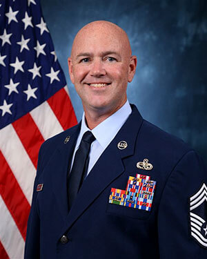 Official photo of Chief Master Sergeant Micheal W. Deiderich.