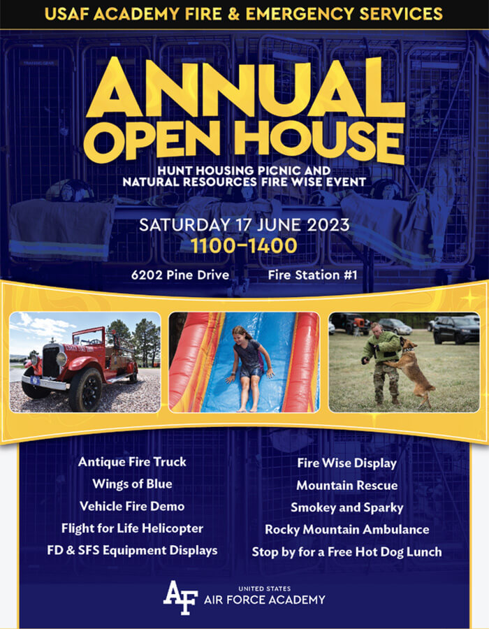 advertisement for fire and emergency open house
