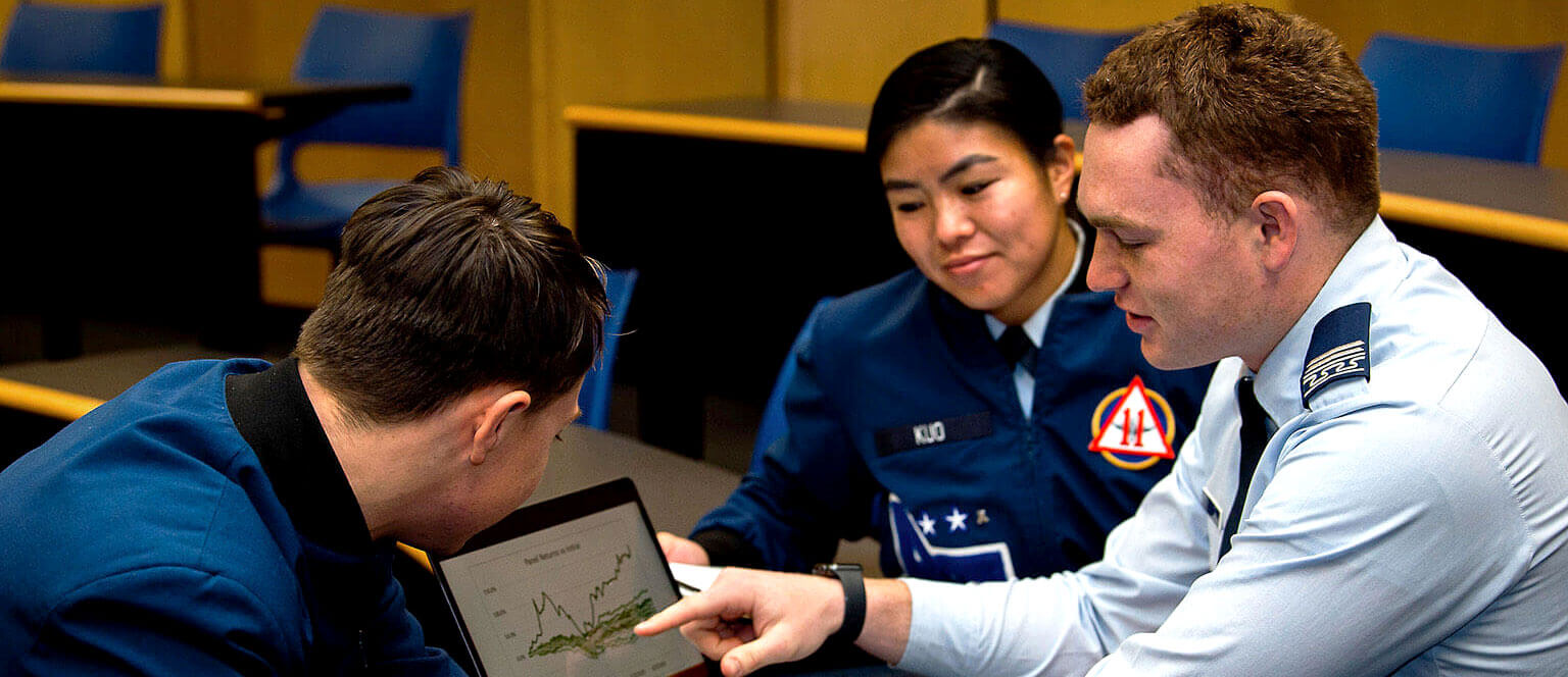 Operations research cadets in classroom