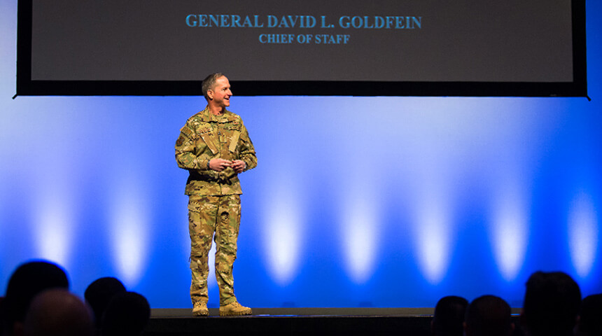 image of General Goldfein speaking at NCLS