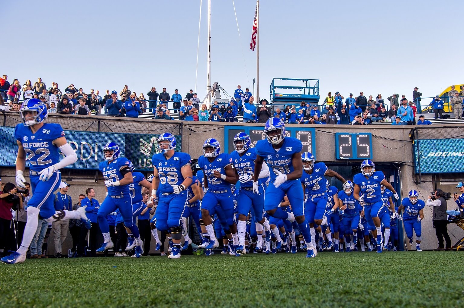 Air Force Falcons on field