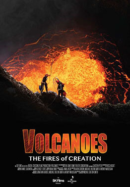 Ad for Volcanoes show at Planetarium