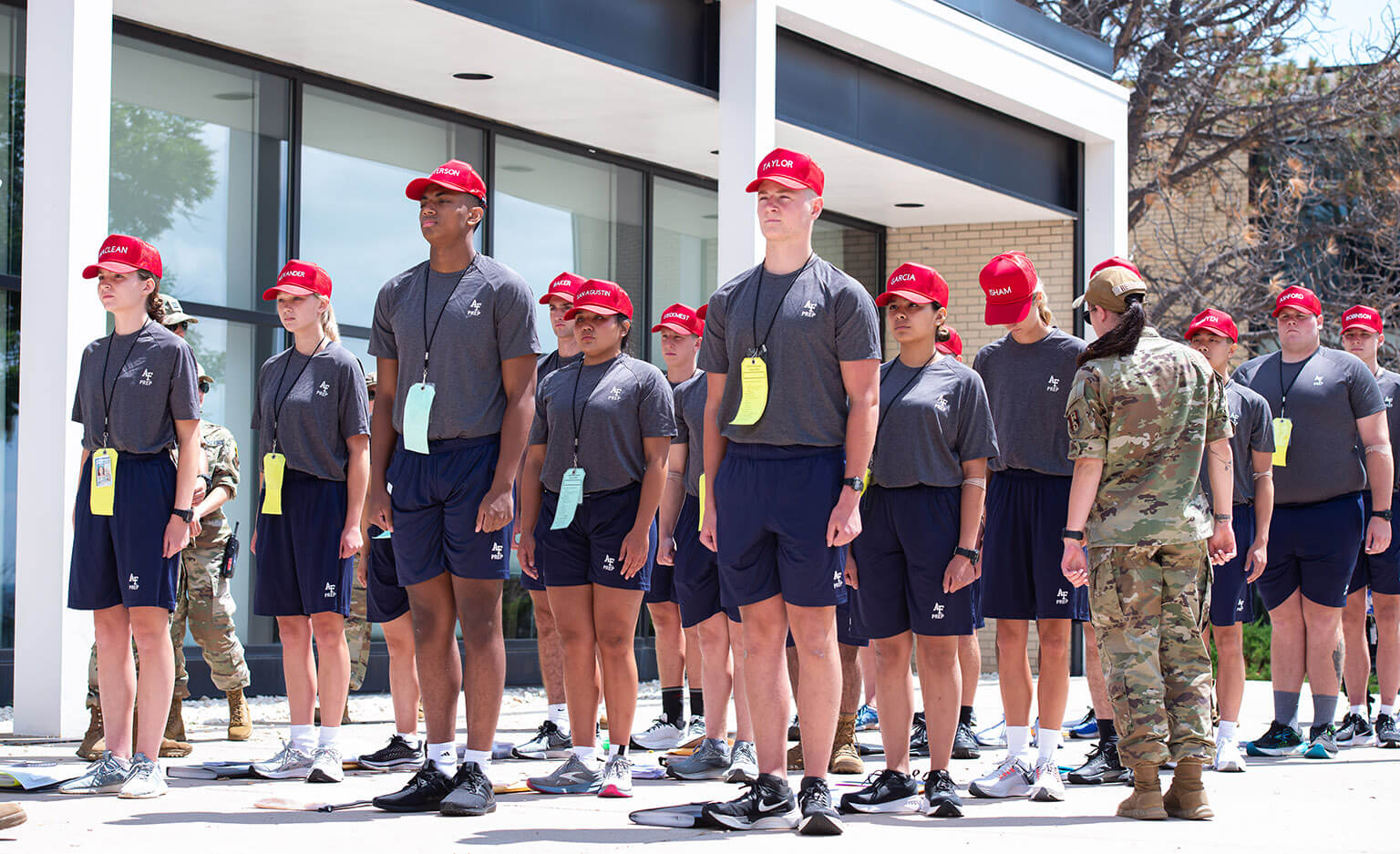Cadet candidates arrive for Prep School in-processing