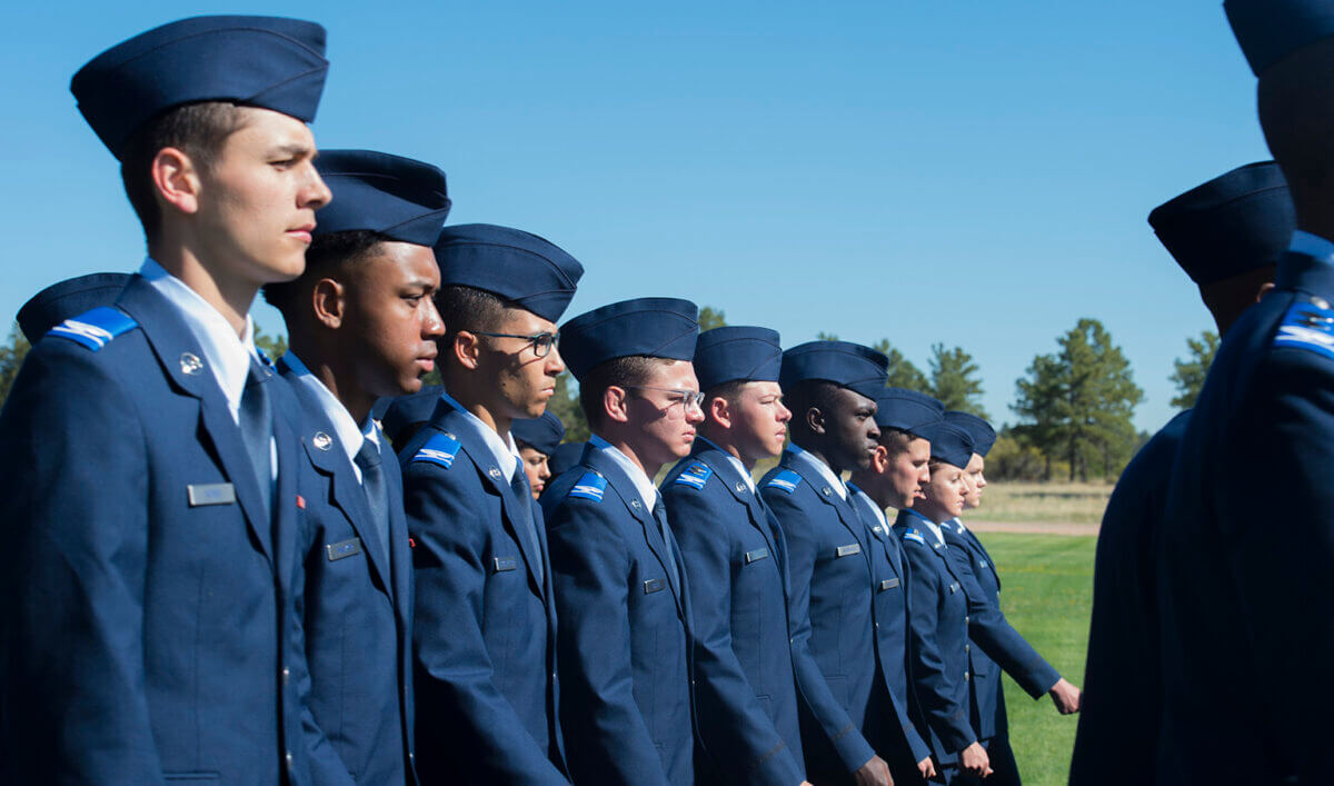 Cadet candidates during the Preparatory School Graduation Parade