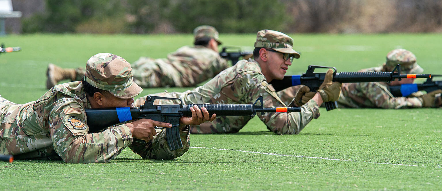 Image of cadet candidates marching.