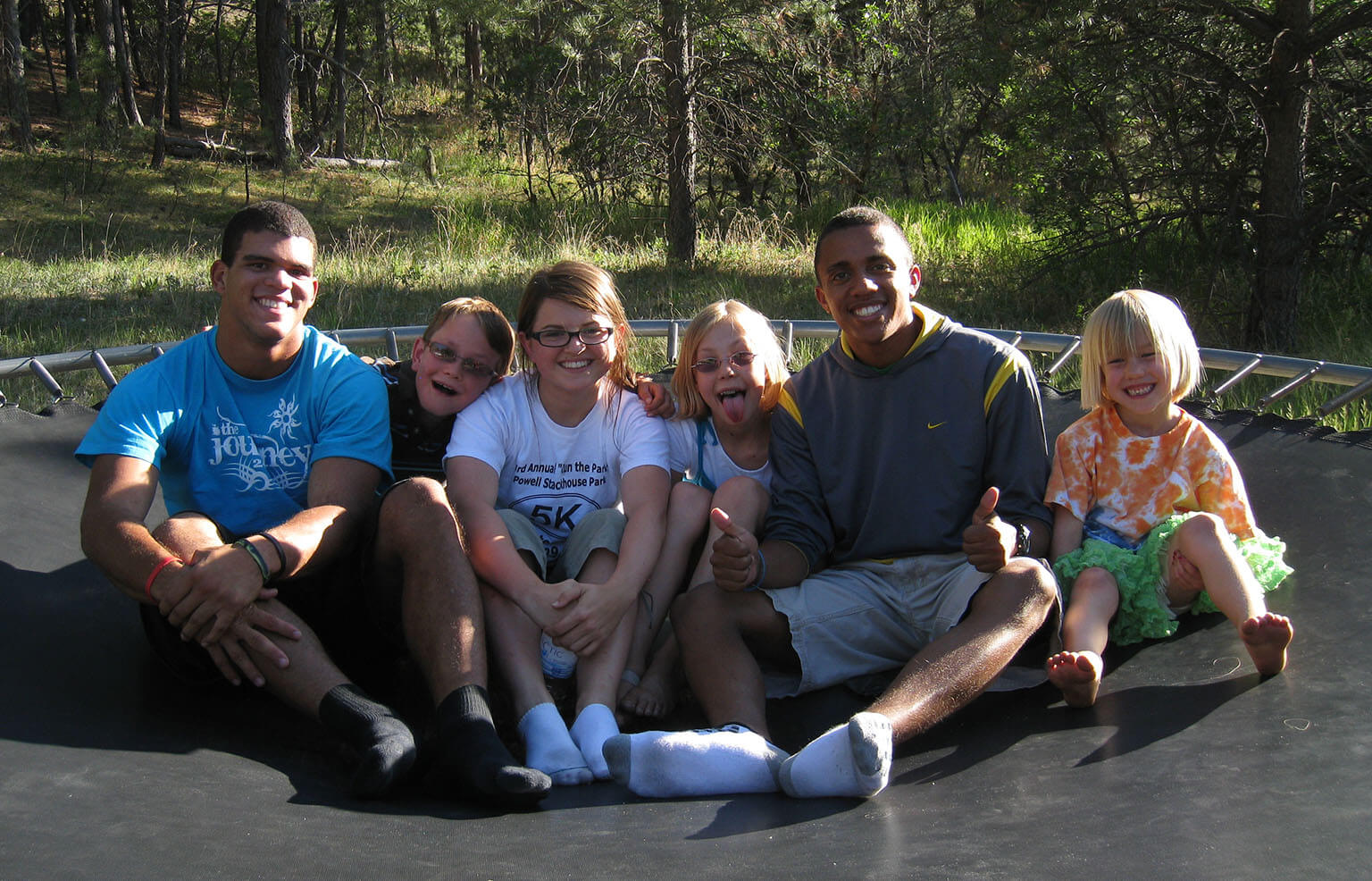 people on trampoline