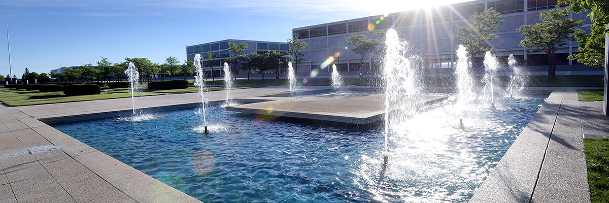 fountain in the cadet area.