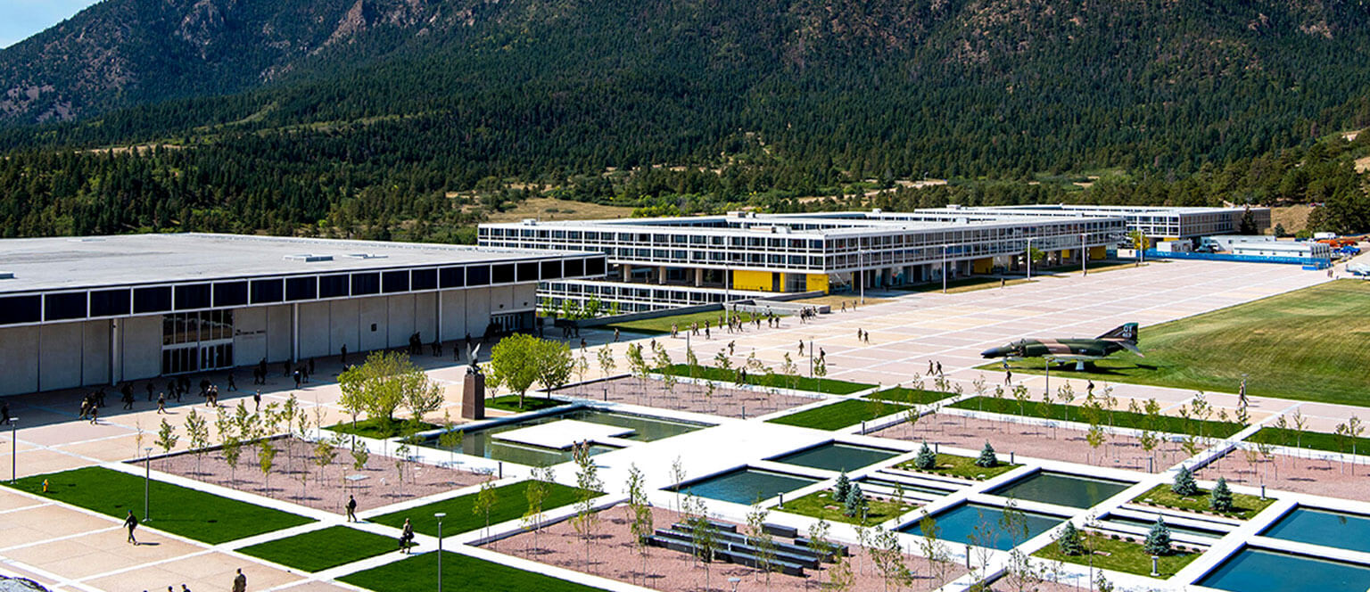 Image of the Terrazzo at the U.S. Air Force Academy.