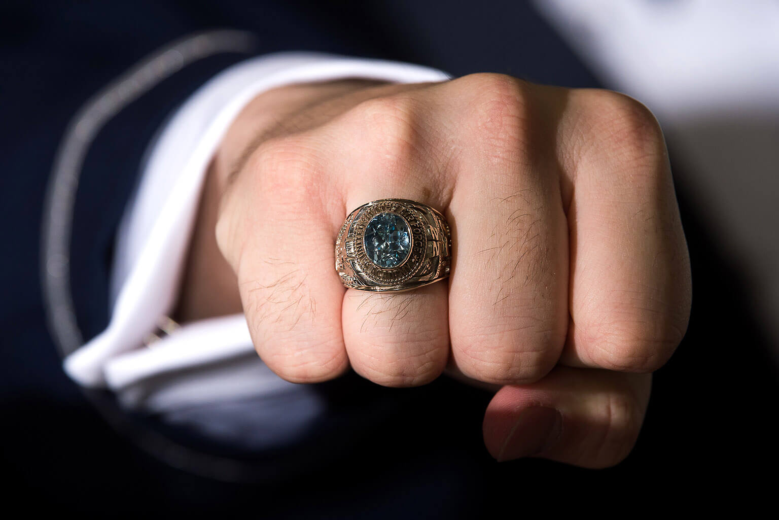 Ring on cadet's hand