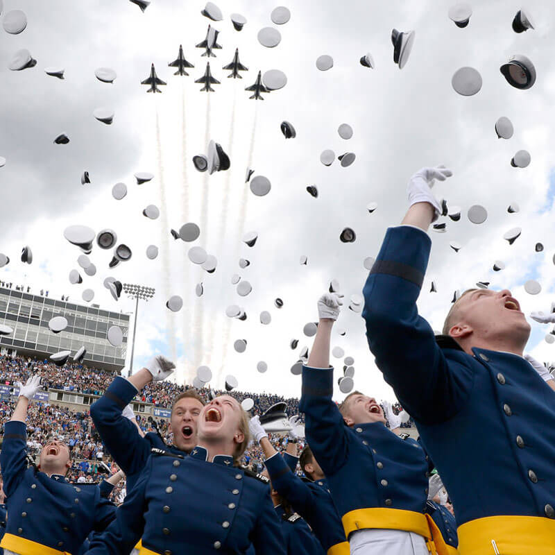 Cadets on graduation day