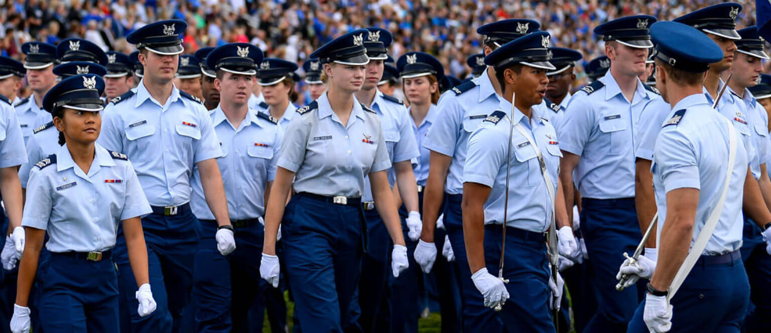 Cadets marching in parade