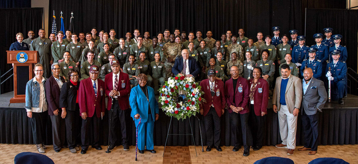 James Harvey at Tuskegee Airmen ceremony