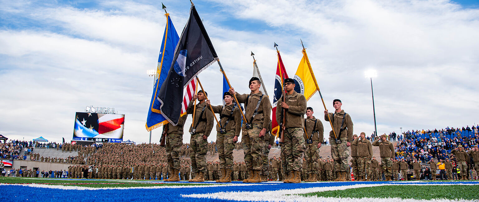 Cadet Honor Team with Flags