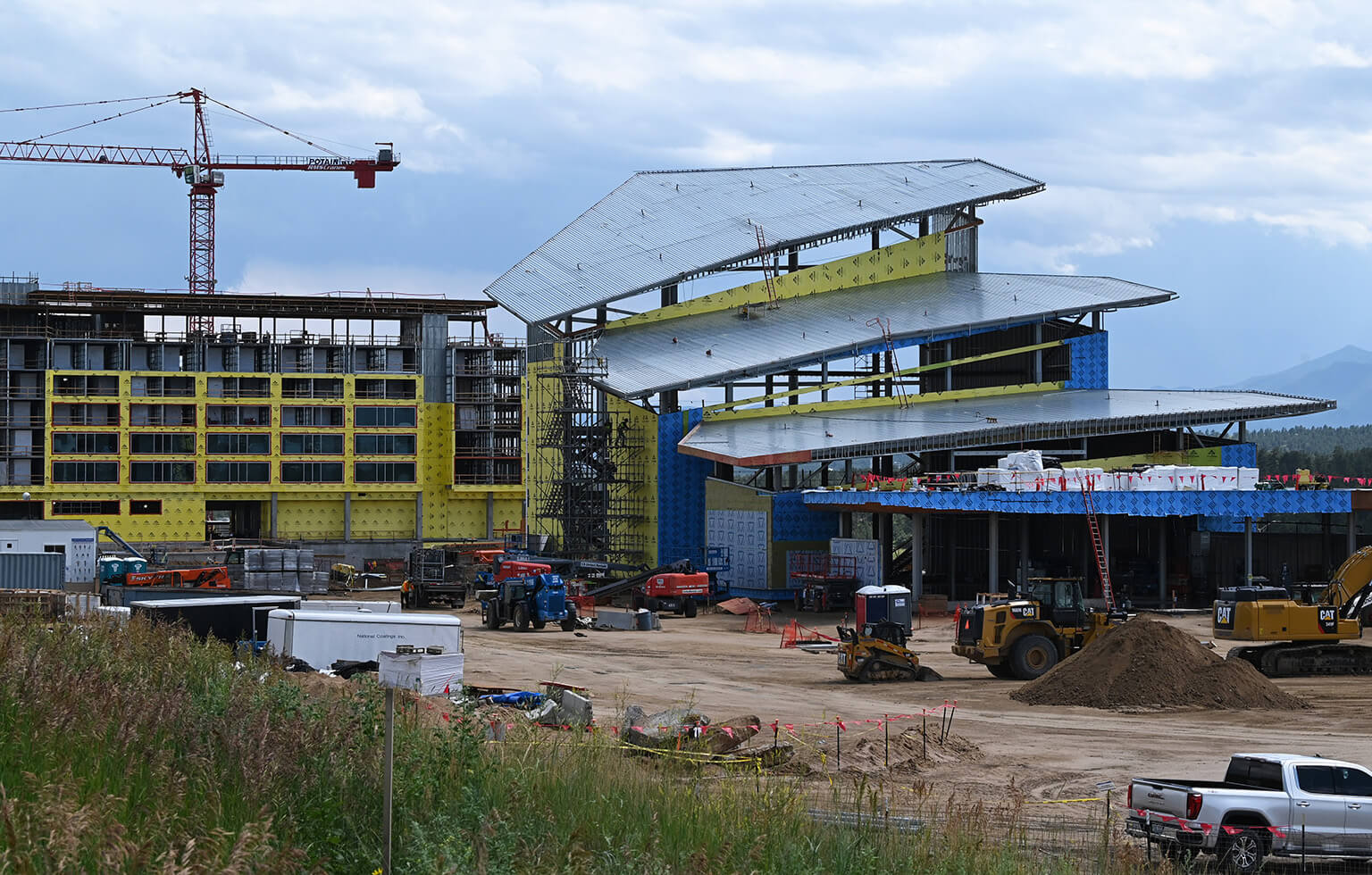 new visitor center and hotel under construction