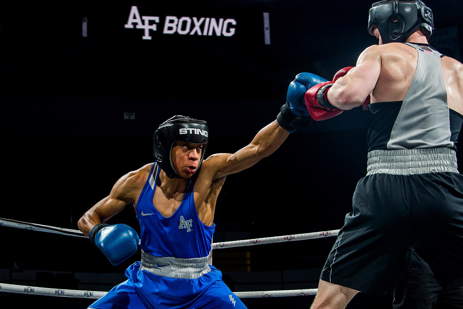 Cadets boxing in Wing Open